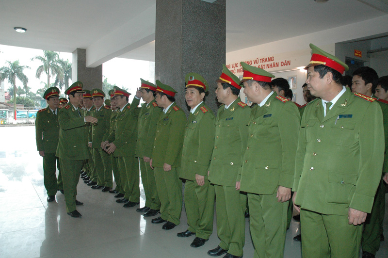 Trung tướng Phạm Quý Ngọ thăm và chúc tết Học viện Cảnh sát Nhân dân